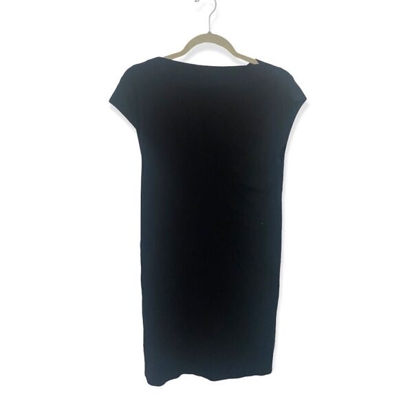 Manoush SZ M black draped zipper front dress - Picture 3 of 4